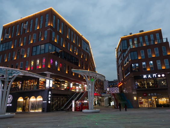 360度夜景照明！湖州東城時代商業中心